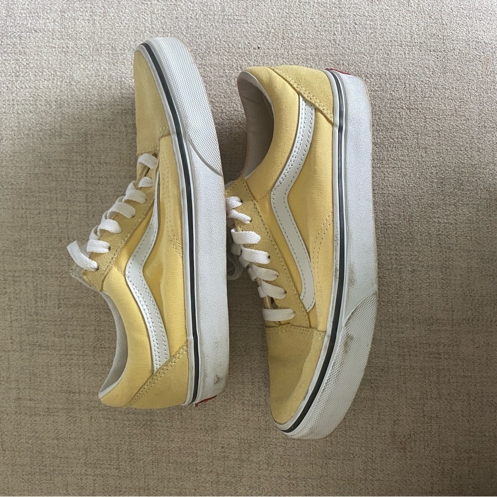Vans Butter Yellow and White Sneakers - Picture 3 of 6